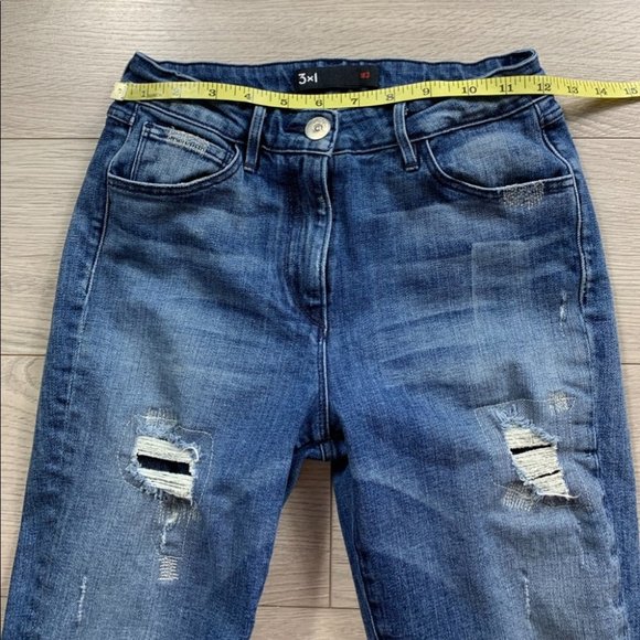 3x1 Raw Hem Distressed Skinny Jeans - Picture 12 of 14